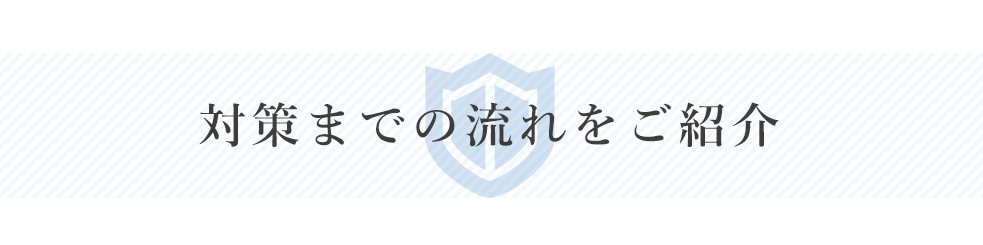 対策までの流れをご紹介